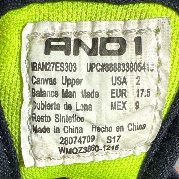 And1 Infant 3 strap sneakers size 2 - Picture 6 of 6